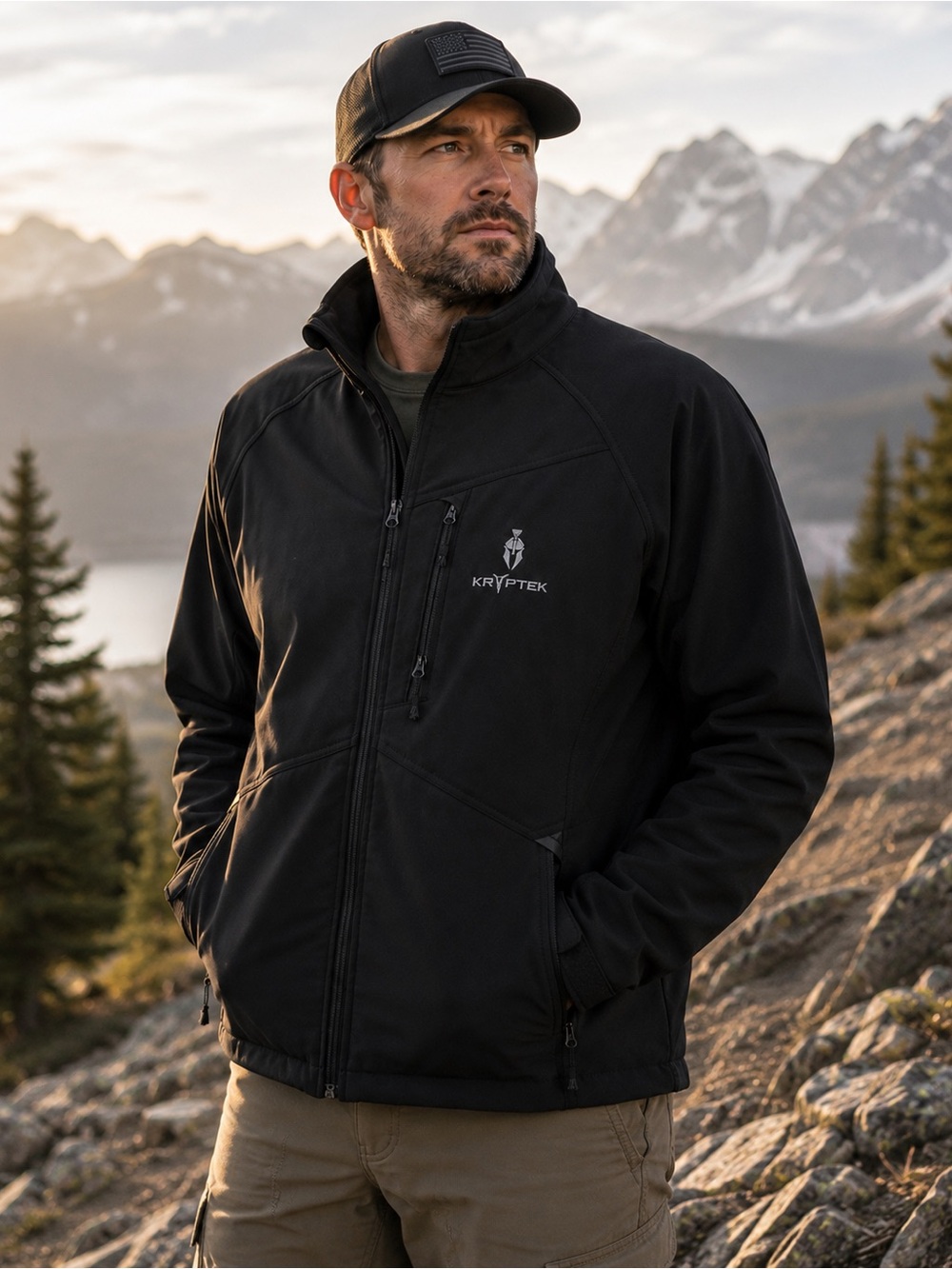 Kryptek Theron Softshell Jacket Black Tactical Hunting Gorpcore Outdoor XXL